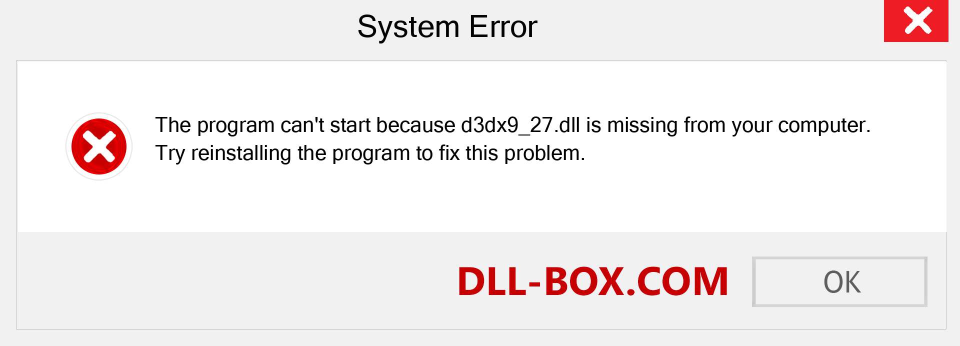  d3dx9_27.dll file is missing?. Download for Windows 7, 8, 10 - Fix  d3dx9_27 dll Missing Error on Windows, photos, images